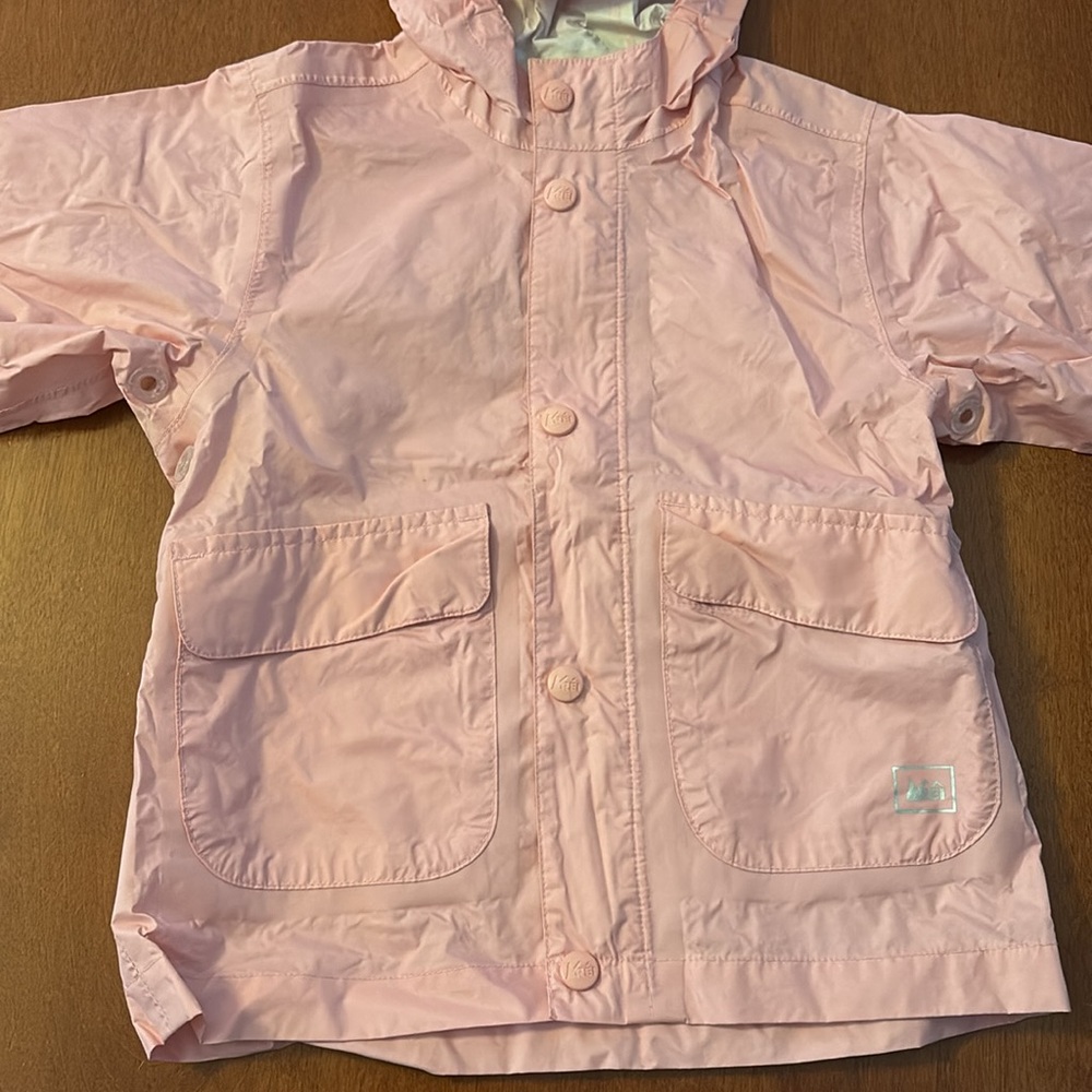 REI Rain Jacket & Rain Pants Set - Pink with Fish Details Size 3T - Picture 8 of 12
